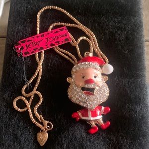 Betsey Johnson Santa bling necklace